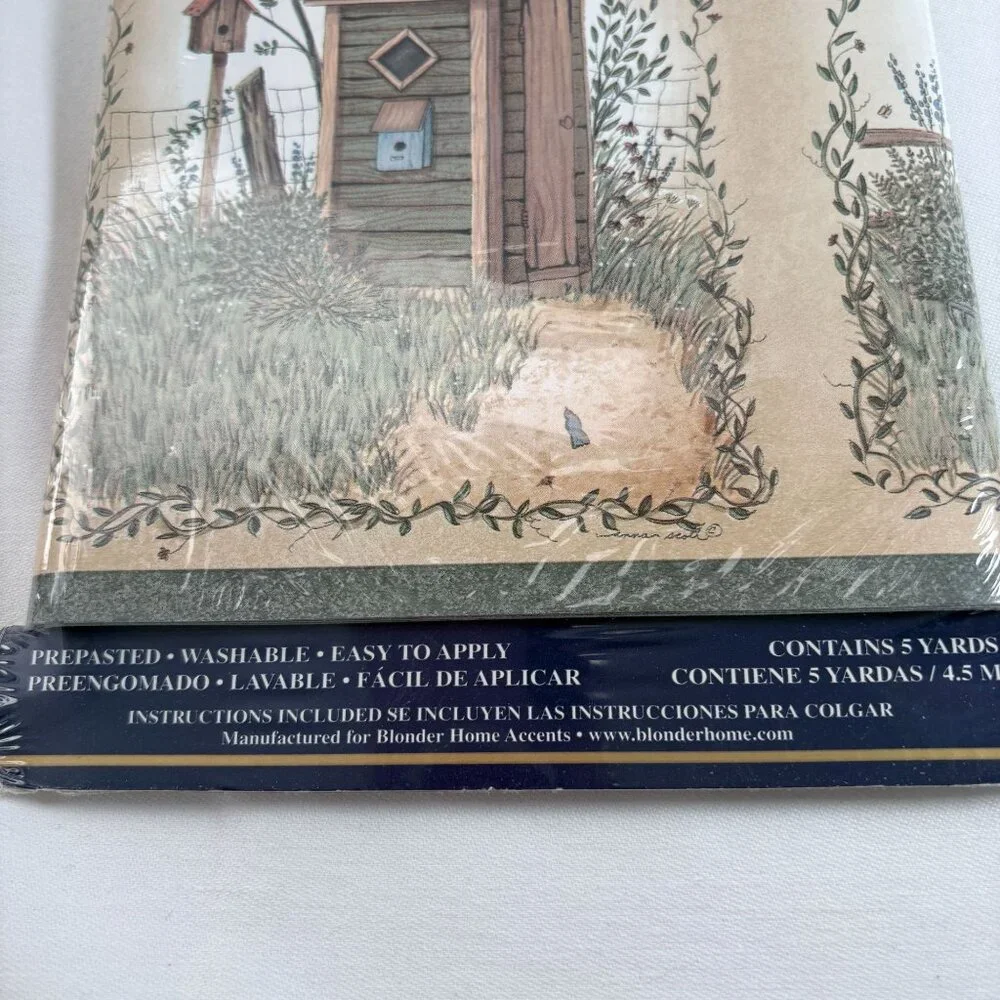Vintage Expressions Country Themed Outhouses 3x Wallpaper Border‎ Decor 15 yds